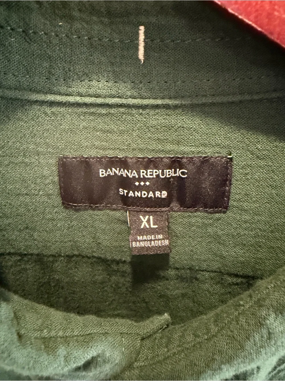 Banana Republic Dark Green CottonTextured Button-Down Shirt XL